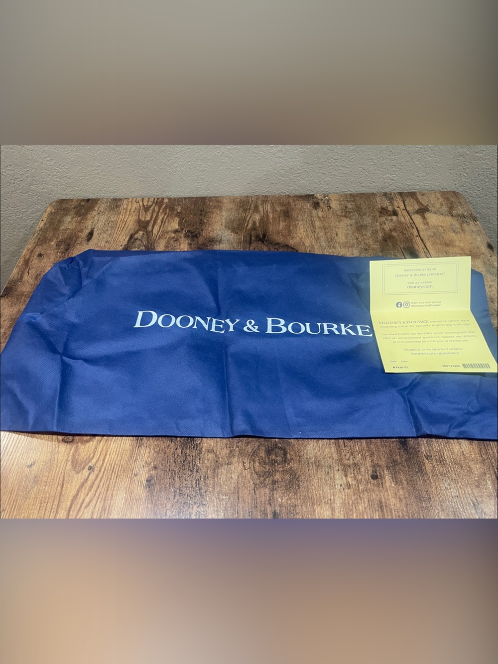 NWT Dooney & Bourke Gray Pebble Leather Briefcase Tote with Brown Trim - Picture 8 of 10